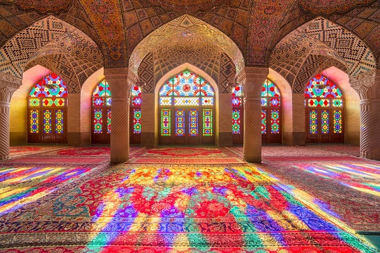 زیباترین پنجره های جهان مسجد نصیر الملک